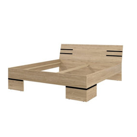 Luxurious Violla Bed Frame EU Super King in Oiled Oak 1860mm - Spacious Sleep Haven H890mm D2170mm