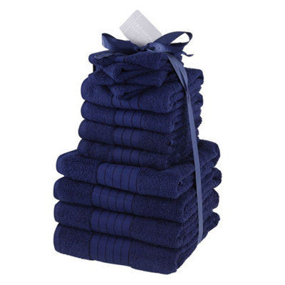 thumbnail image 2 of 8-Piece Royal Victorian Stripe Towel Set – 100% Cotton, 400-600 GSM – Bath, Hand & Face Towels 2 of 6