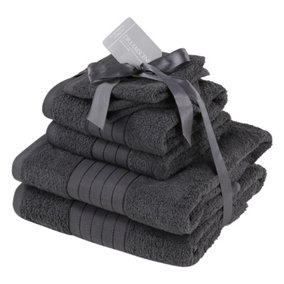 Luxury 100% Cotton 6 Piece Bathroom Towel Bale Set
