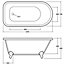 Luxury 1470mm Traditional Single Ended Bath