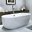 Luxury 1655mm White Modern Freestanding Bath