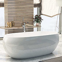 Luxury 1660mm Modern Double Ended Bath