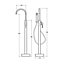 Luxury 1695x750 Gold Freestanding Bathtub with Brushed Brass Mixer Tap Set