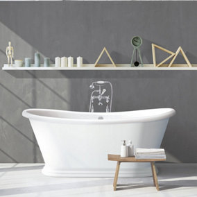 Luxury 1770mm Traditional White Freestanding Bath