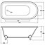 Luxury 1780mm Traditional Single Ended Bath