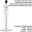 Luxury 1800 s Table Lamp Crystal Glass & Polished Nickel BASE Traditional Light
