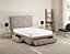 Luxury 4FT6 Double Cezanne Mink Fabric Drawer Storage Bed