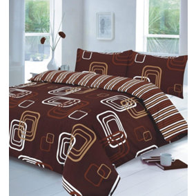 Luxury Blake Geometric Duvet Cover Set with Pillowcase Reversible Stripes Bedding Set