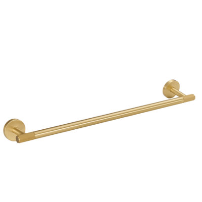 Luxury Brushed Brass Towel Rail, Premium Solid Brass Construction, Modern Bathroom Accessory, For Classic Bathroom Décor