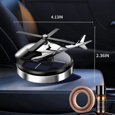 Luxury Car Air Freshener Solar Powered Rotating Helicopter Dashboard ...