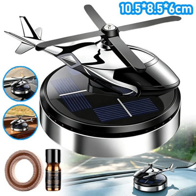 Luxury Car Air Freshener Solar Powered Rotating Helicopter Dashboard ...