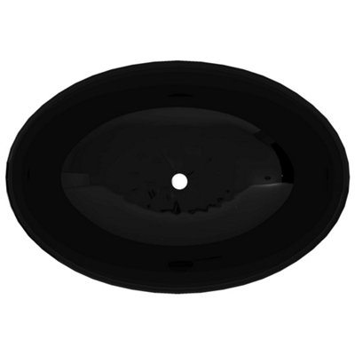 Luxury Ceramic Basin Oval-shaped Sink Black 40 x 33 cm
