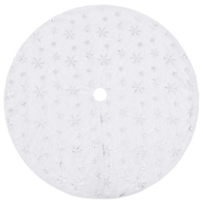 Luxury Christmas Tree Skirt White 90 cm Faux