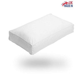 Luxury Cotton Box Pillow 100% Cotton Cover Hollowfibre Filling Non Allergenic Anti Dustmite