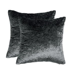 Luxury Crushed Velvet Set of 2 Cushion Covers Plain