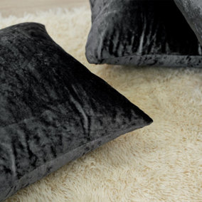 Luxury Crushed Velvet Set of 2 Filled Cushions and Covers