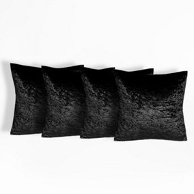 Luxury Crushed Velvet Set of 4 Filled Cushions and Covers