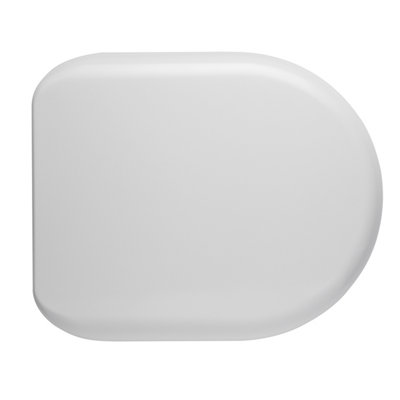 Luxury D Shape Top Fix Soft Close Toilet Seat White Balterley DIY at B&Q