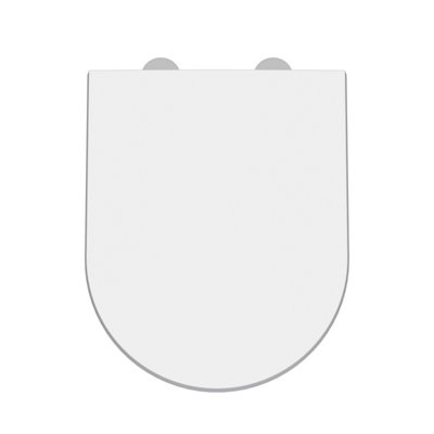 Luxury D Shape Top Fix Soft Close - White