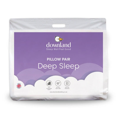 Luxury Deep Sleep Bedding 2 Pack of Pillows Hotel Quality, 50 x 75cm