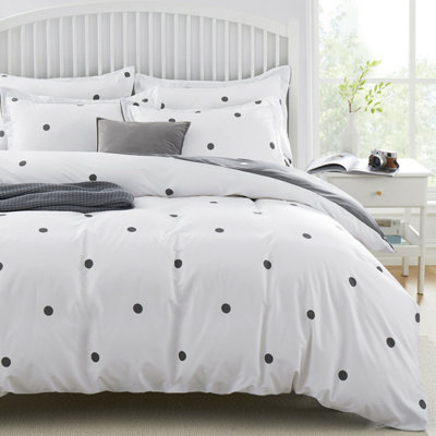 Luxury Duvet Cover Reversible Dotted 3- Piece  Single Double King Super King Size Quilt Covers