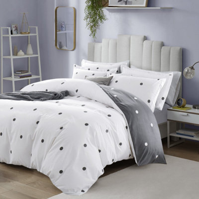 Luxury Duvet Cover Reversible Dotted 3- Piece  Single Double King Super King Size Quilt Covers