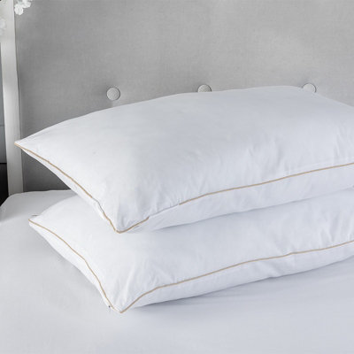 Luxury Egyptian Cotton Hollow fibre Filled Pillow (Pair) DIY at B&Q