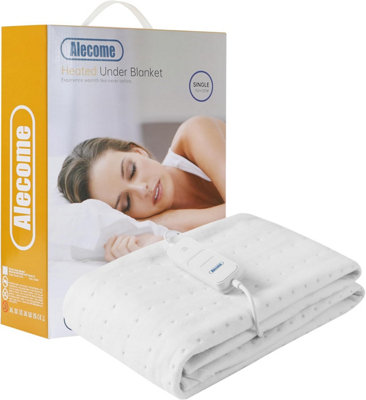 Luxury Fleece Heated Fitted Mattress Underblanket, Cover, Auto-Cut, 3 ...