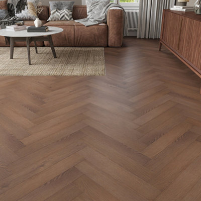 Curated visual reference: Fresh Look at Luxury Flooring Arlon Herringbone 8Mm Brown Laminate Click Flooring