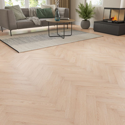 Luxury Flooring Rothen Herringbone Effect 8mm Laminate Click Flooring ...