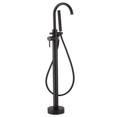 Luxury Freestanding Bath Shower Mixer in Matt Black | DIY at B&Q