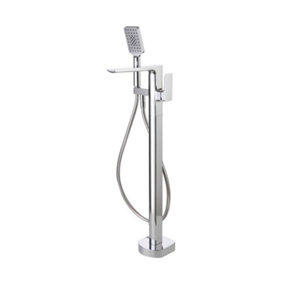 Luxury Freestanding Bath Shower Mixer in Polished Chrome