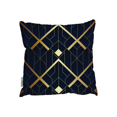 luxury gold art deco (Cushion) / 60cm x 60cm | DIY at B&Q