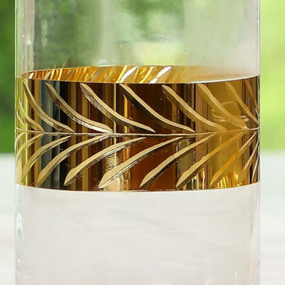 Luxury Gold Leaf Glass Drinkware Wine Decanter Father's Day Gifts Ideas