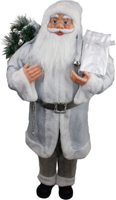 Luxury Grey Father Christmas Figure 110cm