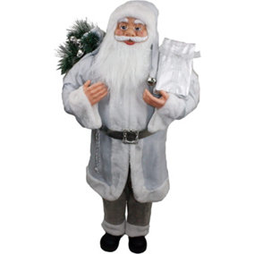 Luxury Grey Father Christmas Figure 110cm