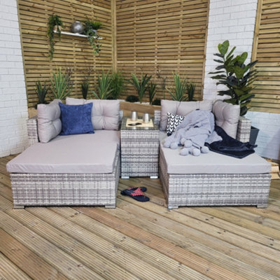 Rattan effect store cube garden furniture