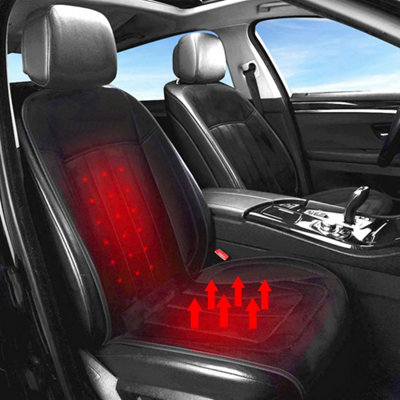 Universal Car Heated Seat Cover Pad Winter Warming Pad With Lumbar Support  US