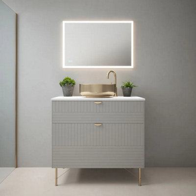 Luxury Illuminated LED Mirror Touch Sensor Dimmable Vertical or Horizontal - 3