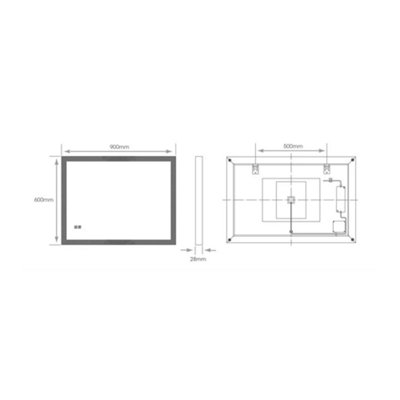 Luxury Illuminated LED Mirror Touch Sensor Dimmable Vertical or Horizontal - 4