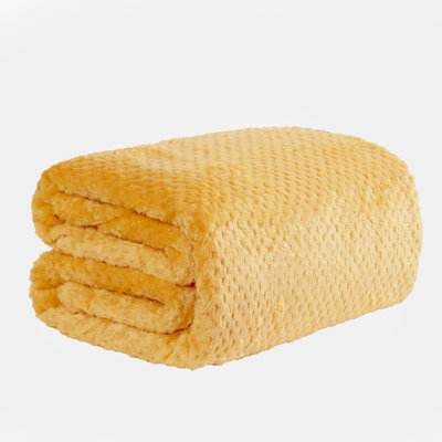 Luxury Large Waffle Honeycomb Mink Warm Throw