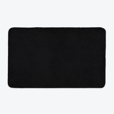 Luxury Microfibre Bath Mat Non-Slip - Black