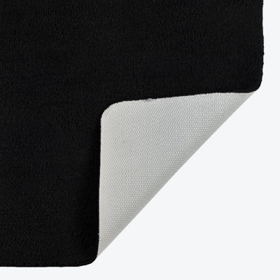 Luxury Microfibre Bath Mat Non-Slip - Black - 3