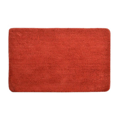 Luxury Microfibre Bath Mat Non-Slip - Terracotta