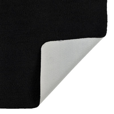 Luxury Microfibre Pedestal Mat Non-Slip - Black - 3