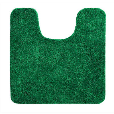 Luxury Microfibre Pedestal Mat Non-Slip - Dark Green