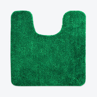 Luxury Microfibre Pedestal Mat Non-Slip - Dark Green