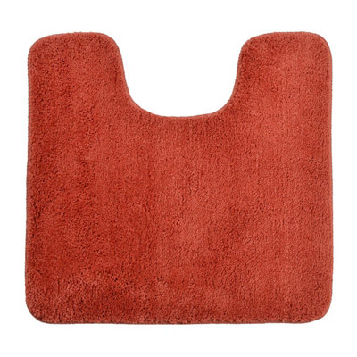 Luxury Microfibre Pedestal Mat Non-Slip - Terracotta