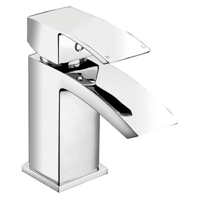 Luxury Modern Curve Mini Mono Basin Mixer - Chrome