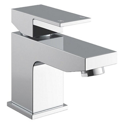 Luxury Modern Mini Mono Basin Mixer - Chrome | DIY At B&Q